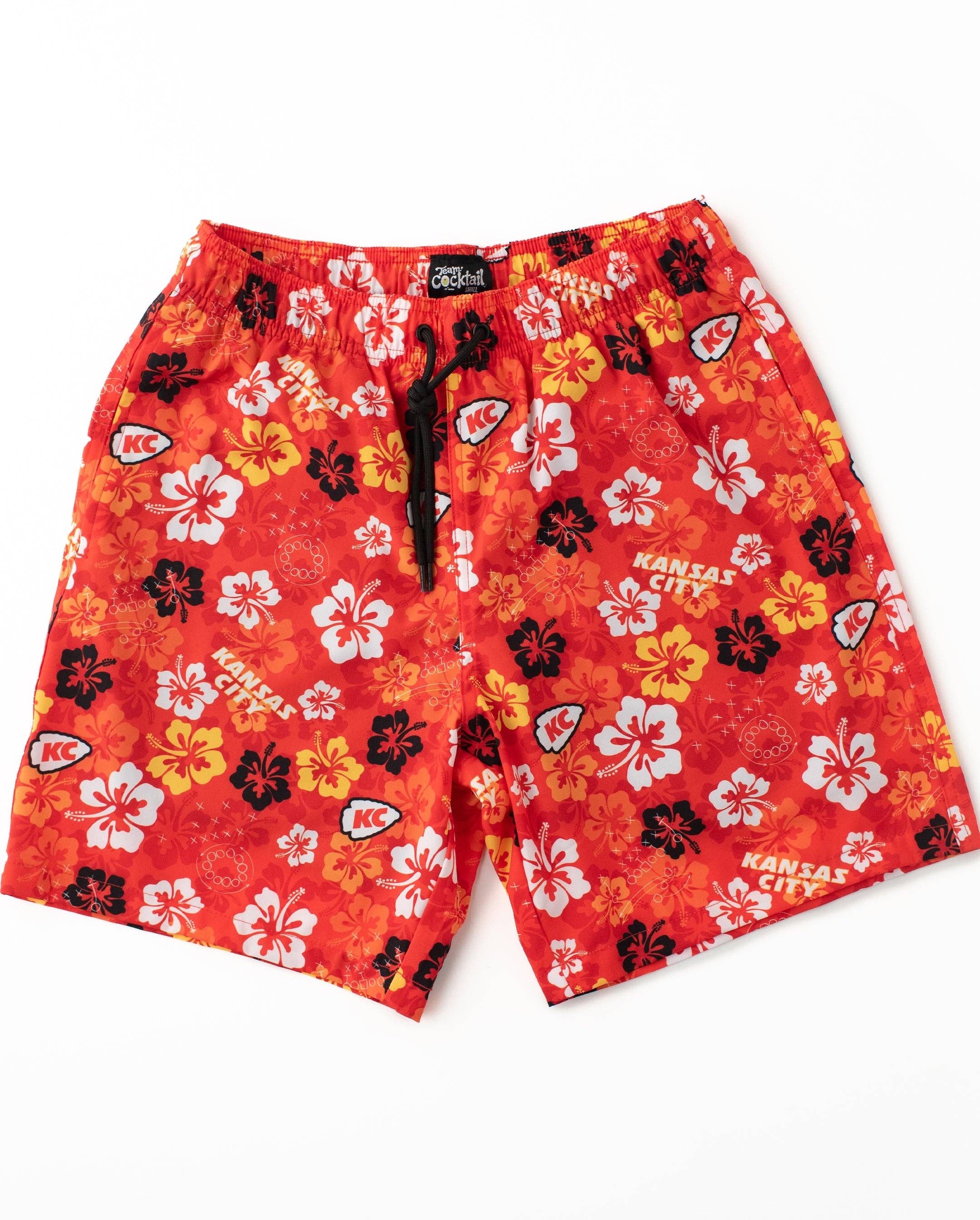 Team Cocktail - Wholesale Swim Shorts - Men's - Tropical Kansas City Hybrid Swim Shorts1