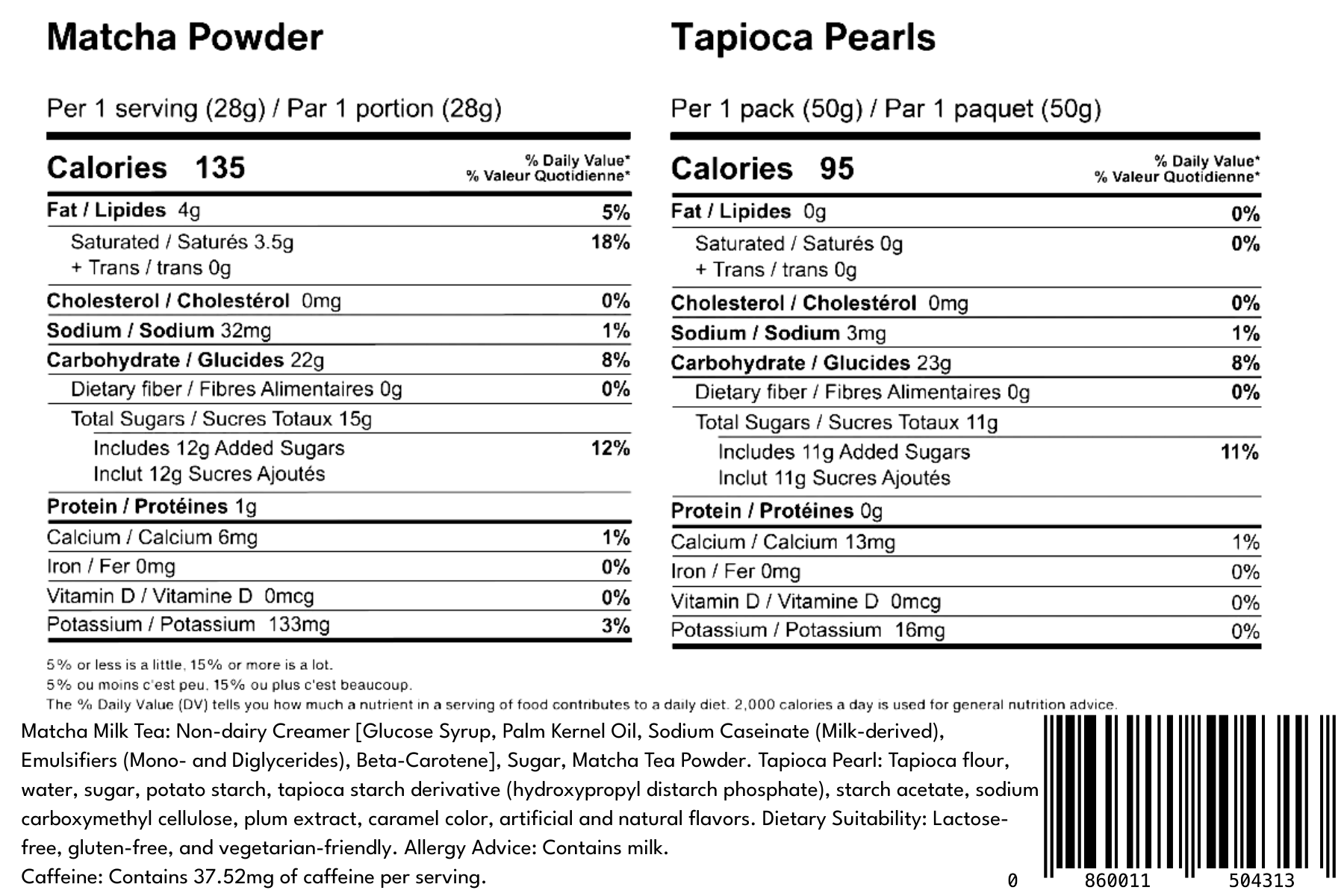 HAKUMORI - Vente Kit de fabrication de boisson - Kit de thé matcha boba9