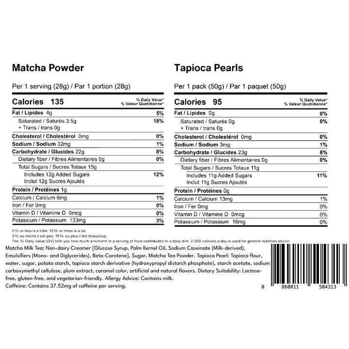 HAKUMORI - Vente Kit de fabrication de boisson - Kit de thé matcha boba9