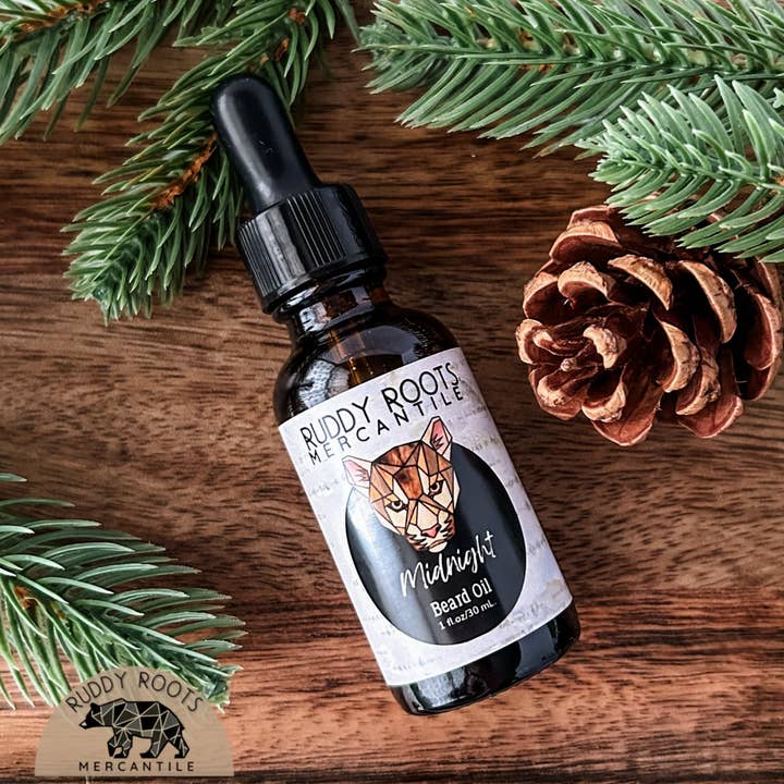 Midnight Beard Oil for wholesale by Ruddy Roots Mercantile & Fragrance House