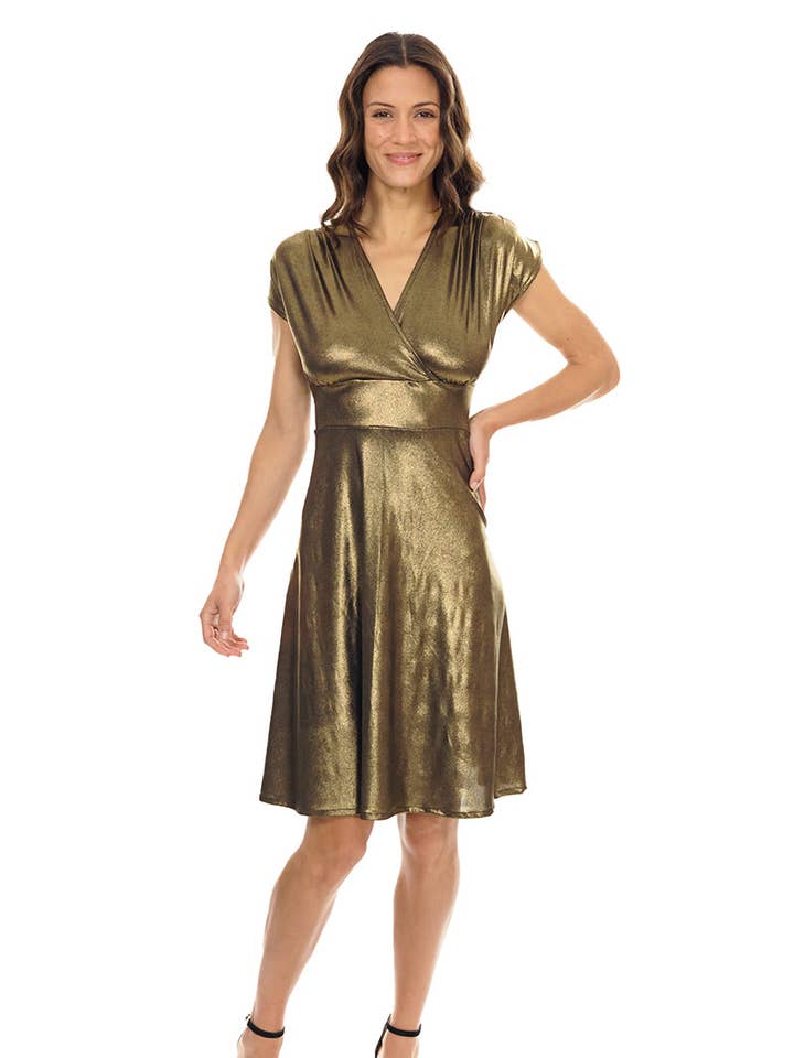 Golden Shimmer Veronica Lake Kleid für den Großhandel von Matrushka