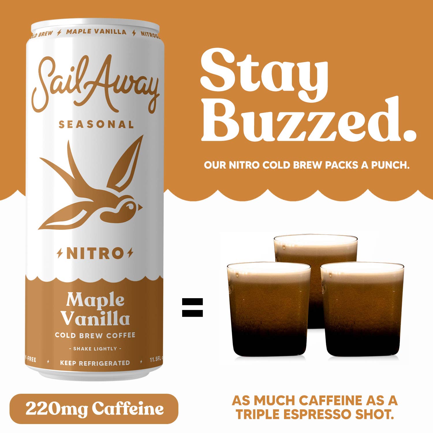 Sail Away Coffee Co. - Wholesale IJskoffie / koude drank - Cold Brew koffie - Maple Vanilla *Herfstseizoen*1