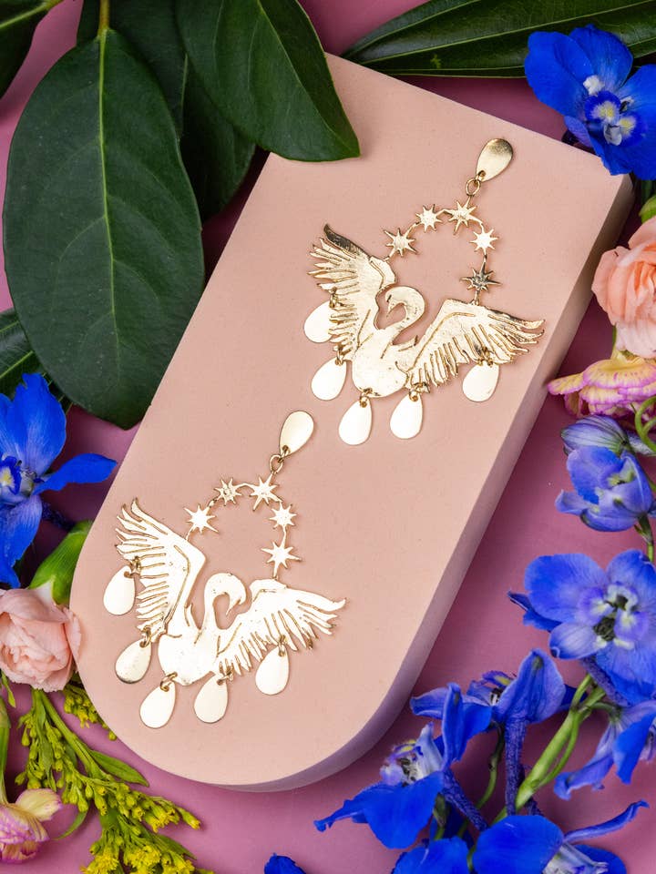 Celestial Swans for wholesale by Mountain Maiden Co.