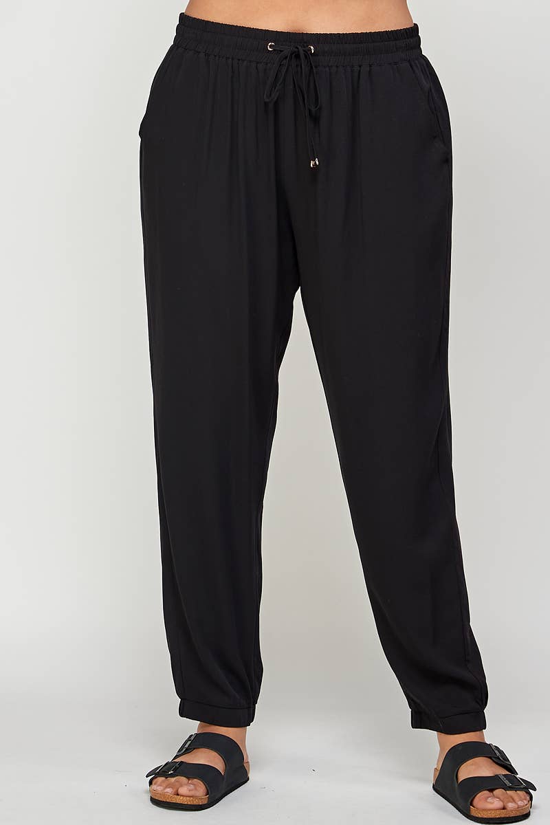 Haute Fox Plus Size & Contemporary - Vente Pantalon – femme - Pantalon jogger grande taille uni avec poches - CL2235P-P3