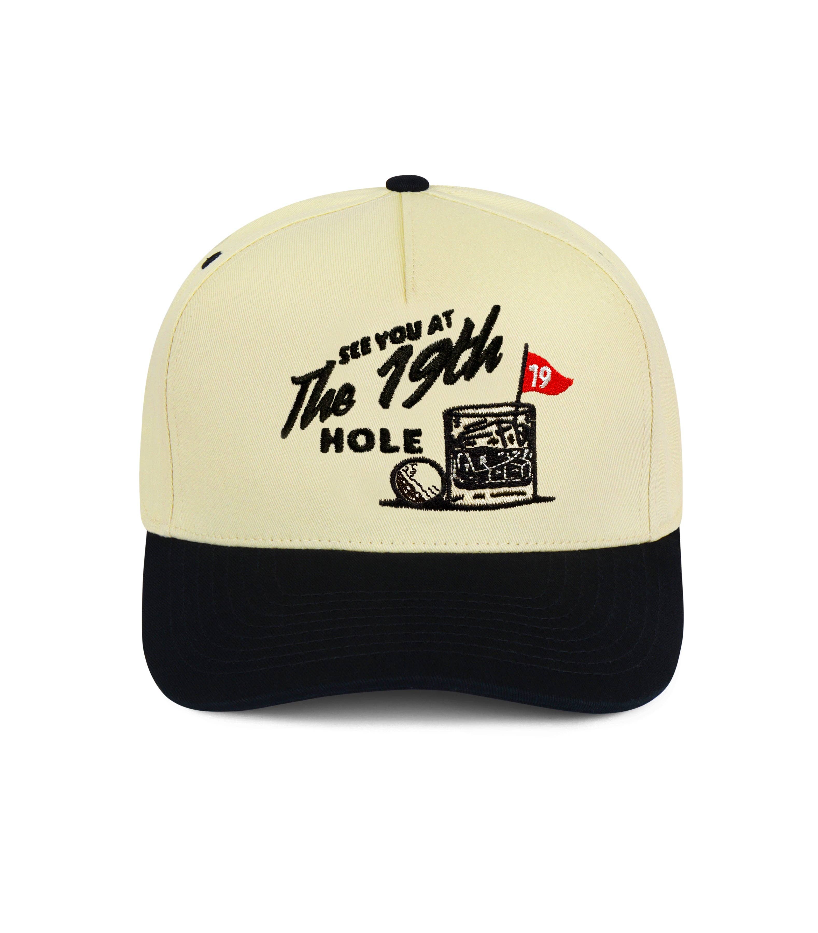 Dad Brand - Wholesale Baseball Cap - Unisex - 19th Hole | Cream & Black2