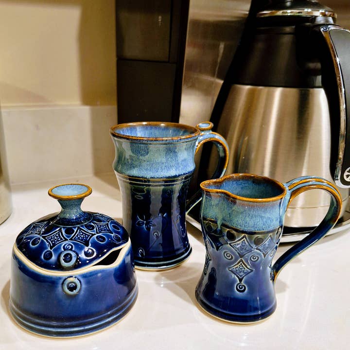 Plays in Mud Pottery - Wholesale Pitcher - Cream and Sugar Set Handmade Stoneware Made to Order14