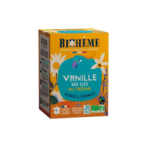Island Treasure Vanilla Infusion – 20 Teebeutel für den Großhandel von Biohême