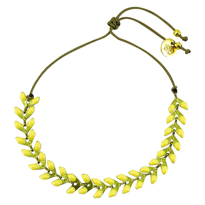 Sophie Deschamps Bijoux – Engroshandel Armbånd med led og kæde – LEOPOLD armbånd med emaljeret kæde