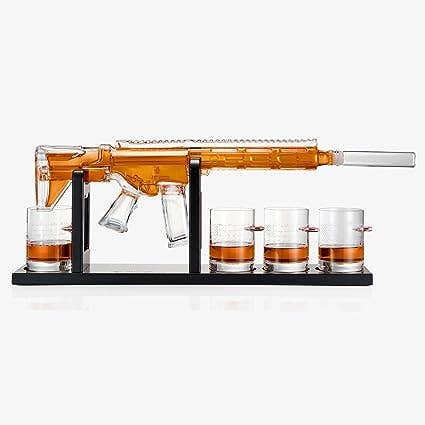 The Wine Savant /  Khen Glassware – Engroshandel Karaffel – Whisky AR15 karaffel sæt- med 4 2. ændringsbriller2