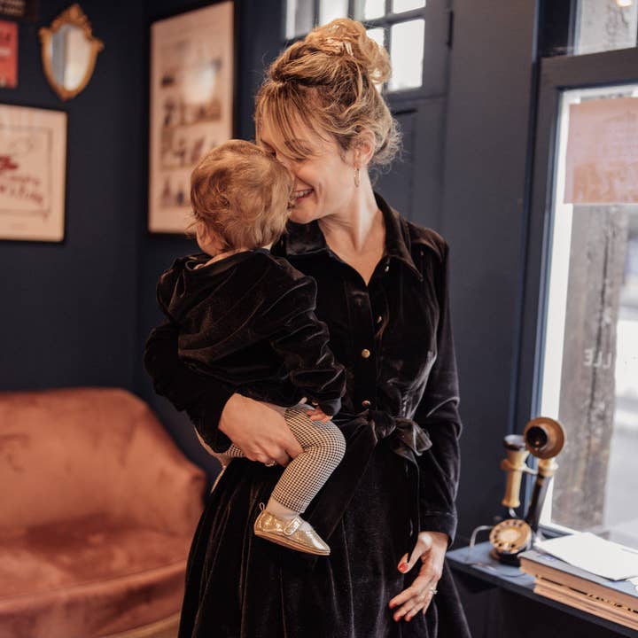 You&Milk - Wholesale Nursing Dress - Maternity - Velvet Nursing Dress My Love - Made in France0