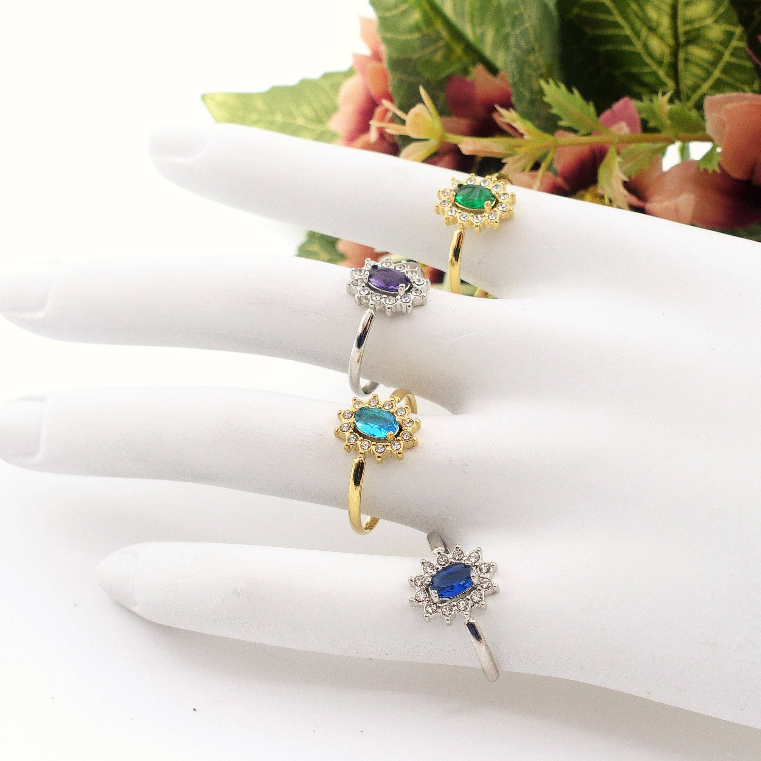 Daemon srls - Wholesale Multi-Stone Ring - KATE ~ Anello in ACCIAIO INOSSIDABILE  con Cubic ZIRCONIA7