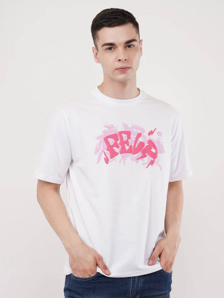 Energi Rundhalset Kortærmet Oversize T-shirt for engroshandel hos Colourjoylondon