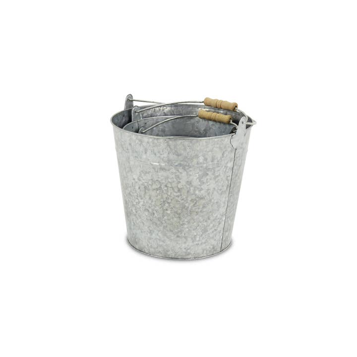 Cheungs Home Decor – wholesale Bucket/pail – Pina Set of 3 Galvanized Metal Buckets