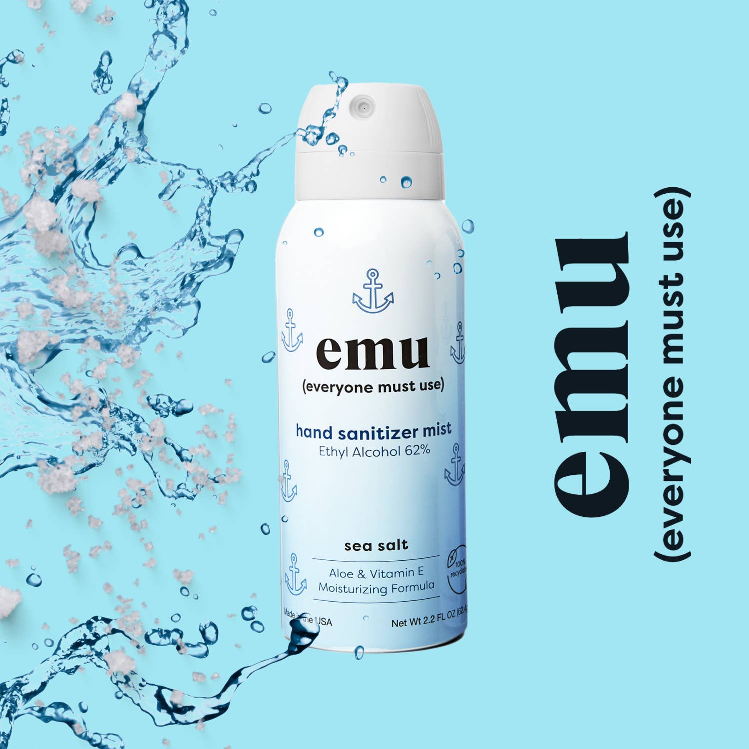 Closeouts Surplus & Salvage - Wholesale Hand Sanitizer - Sea Salt Moisturizing Sanitizer Mist 2.2oz - 24 Pack