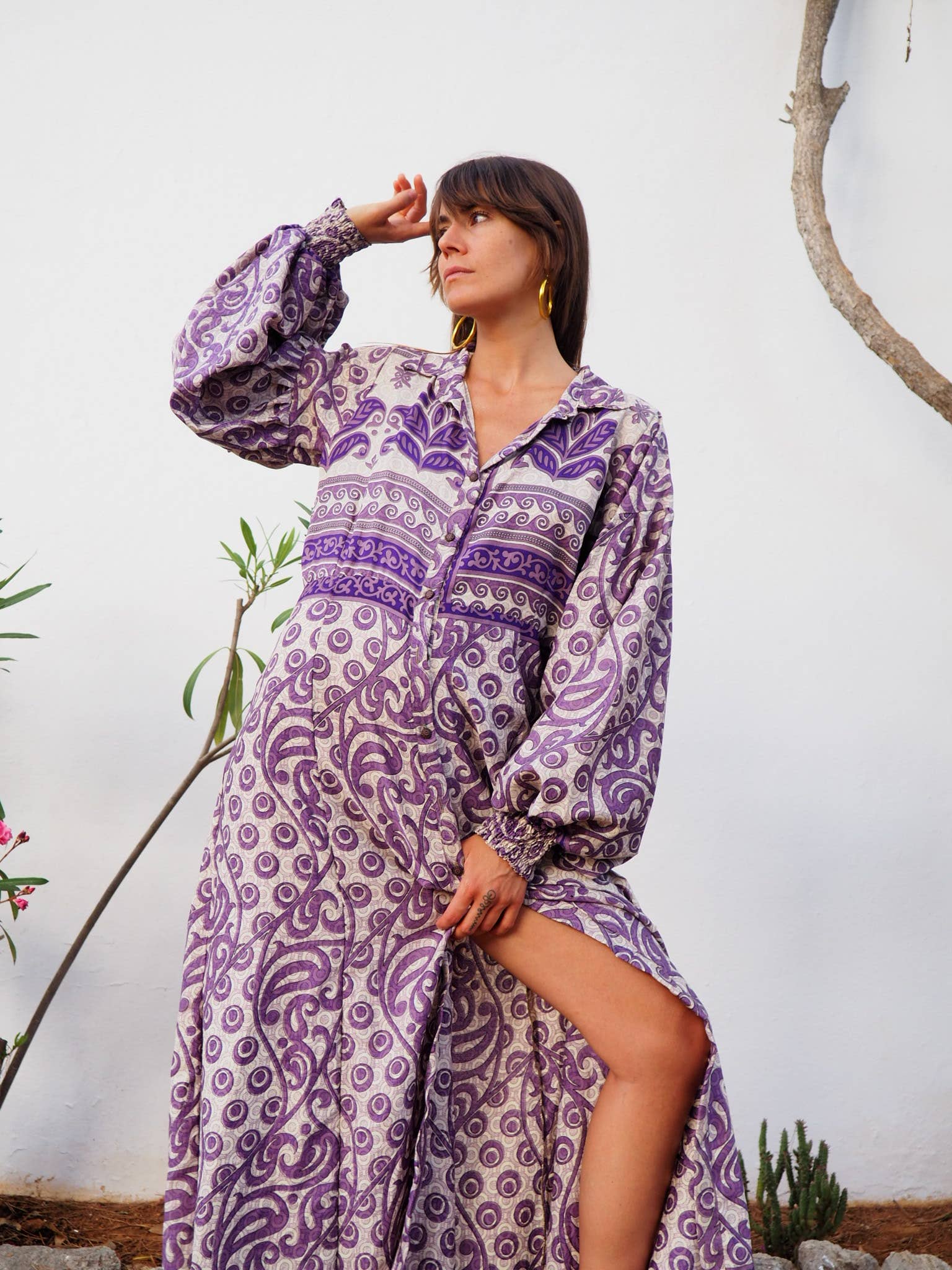 Vagabond Ibiza - Wholesale Dress - Women's - The Lenya Dress– Up-cycled Vintage Sari Dress 26