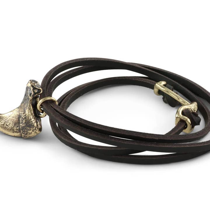 Cougar Artiglio Bracciale in Pelle - Bronzo per la vendita all'ingrosso da parte di Lost Apostle