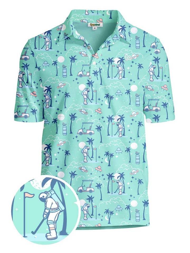 Zero Gravity Golf Polo Shirt - Men's Funny Golf Apparel for wholesale by Tipsy Elves