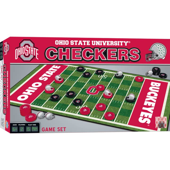 Ohio State Buckeyes Checkers Board Game for wholesale by Masterpieces Puzzles