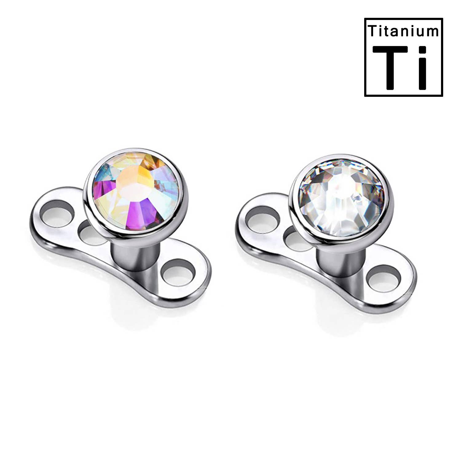 Awaken – wholesale Single earring – Dermal Anchor with Titanium Crystal - PWZ-0151