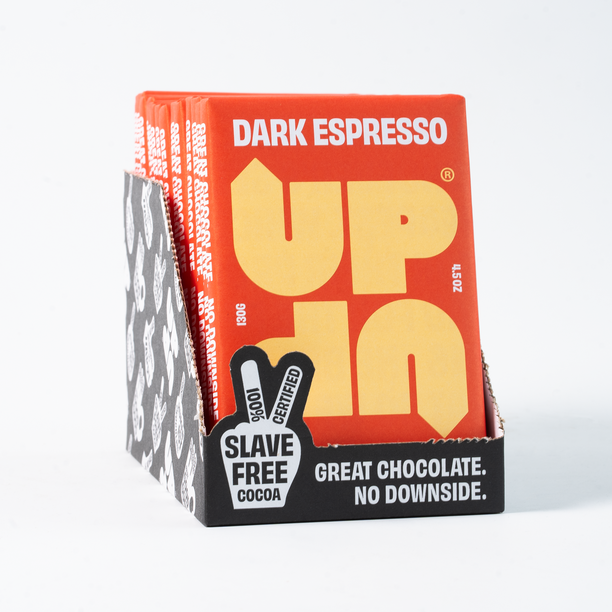 UP-UP Chocolate [No duties when shipping to US!] - Vendita all'ingrosso Barretta di cioccolato - Cioccolato Fondente Espresso 120 g (4,2 oz)2