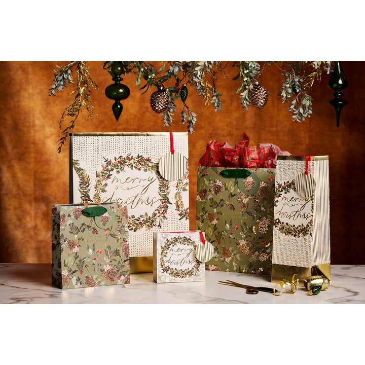 Glick - Wholesale Gift Bag - Bag Medium Pretty Pinecones2