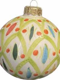 Lime Tunisian Ceramic Inspired Christmas Ornament for wholesale by DeZahra