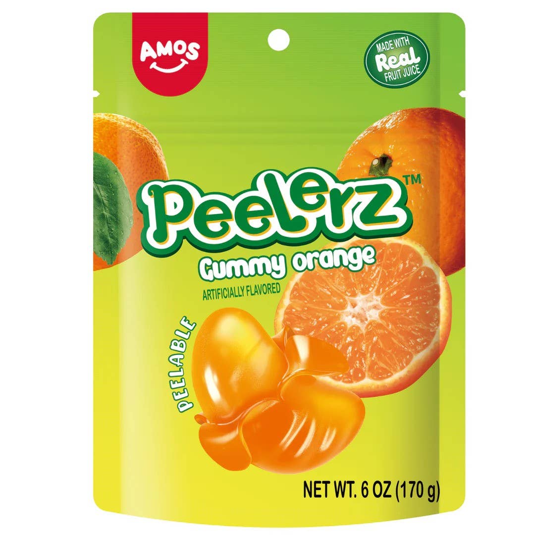 Long Island Candy Factory - Wholesale Gummy - Amos Peeler Orange 12 Ct 6 Oz Pack0