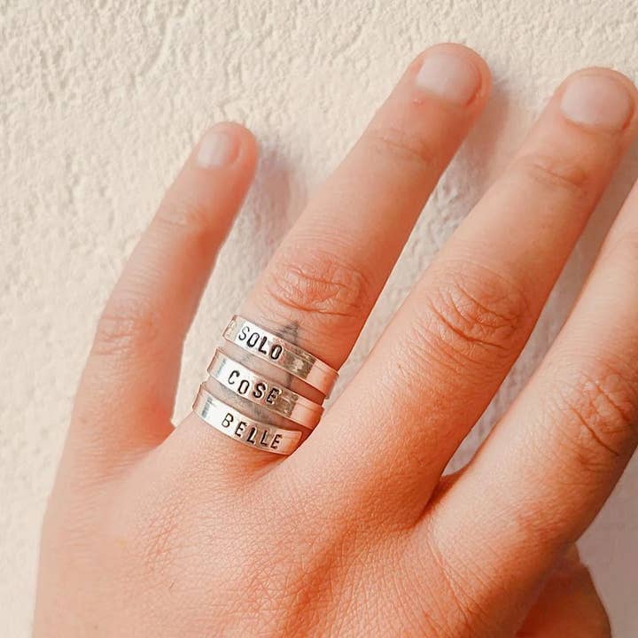 Loti jewels - Wholesale Band/Stacked Ring - ROUND RING IN 925 SILVER WITH ENGRAVING6