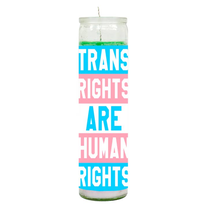 Trans Rights are Human Rights Rainbow Candle for wholesale by BOBBYK