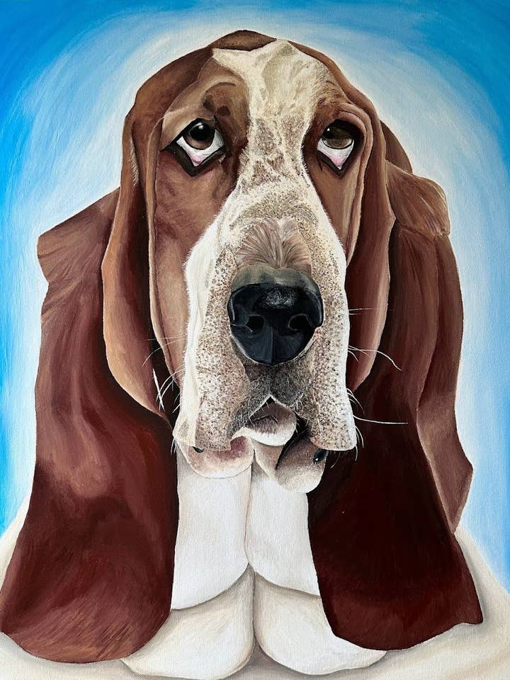 Basset Hound Art Print for wholesale by Audrey Gale + Art