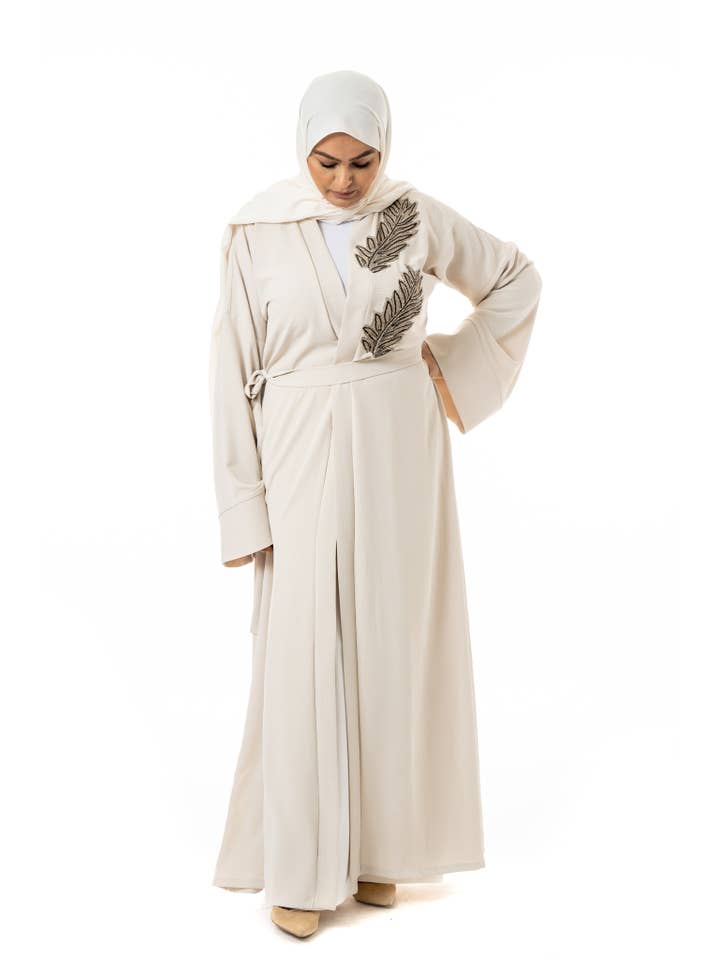 Sultana.R – wholesale Kaftan - Dam – Lamia beige abaya1