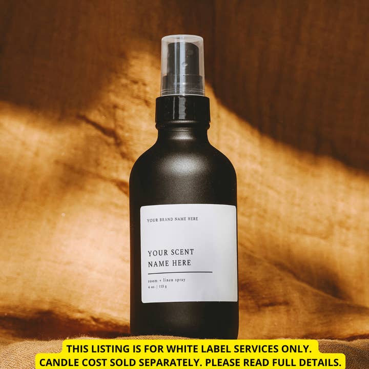White Label Service Custom (Label Only) Room Spray for wholesale by Memory Box Candle Co.