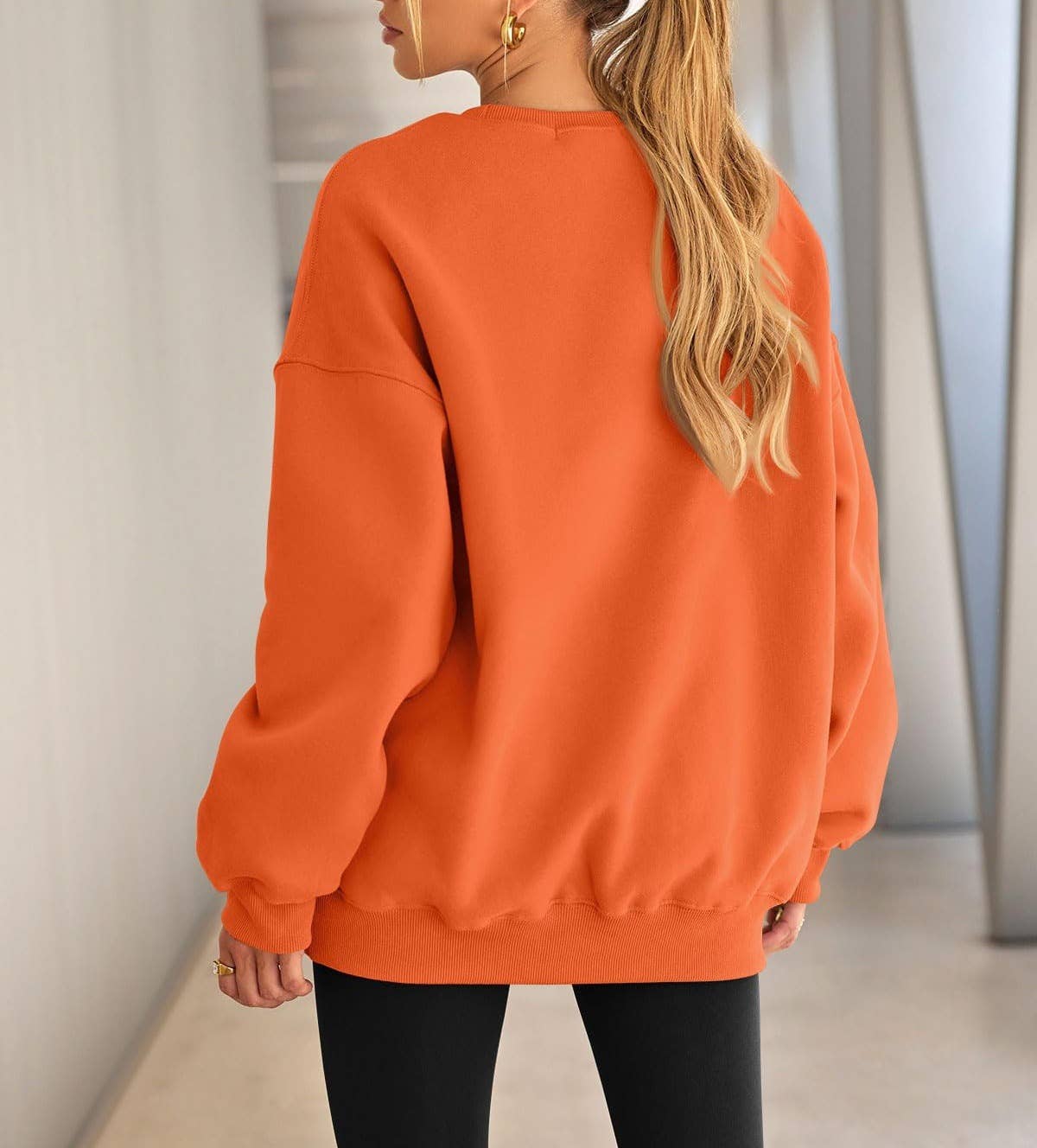 Masyal - Wholesale Sweatshirt - Women's - Women Oversize Fleece Crew Neck Sweatshirts11