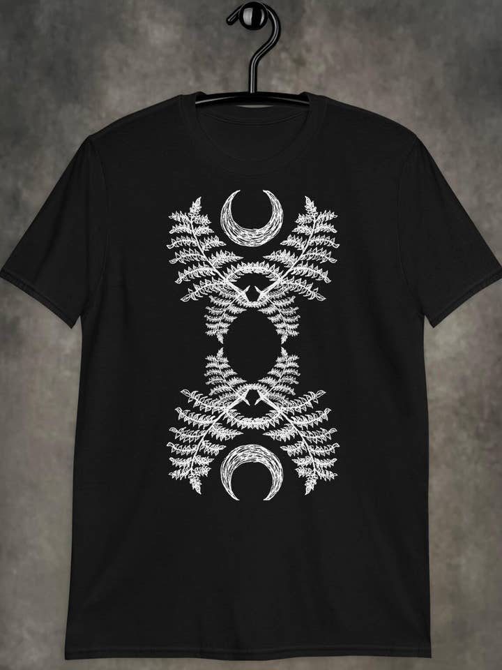 forest dweller fern moon mens unisex tshirt black for wholesale by SOVRIN