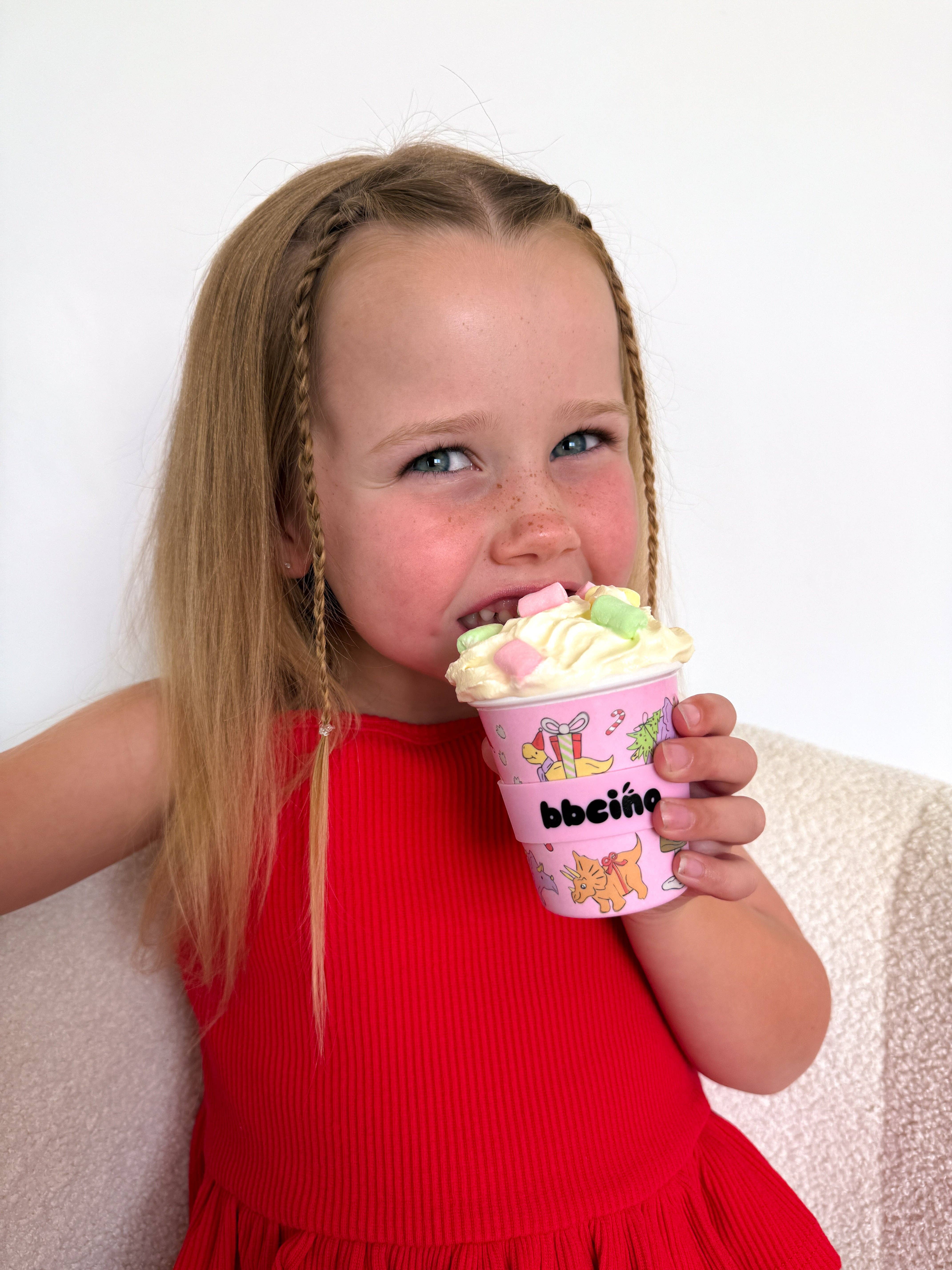 BBcino - Wholesale Drinking Glass/Cup - Kids & Baby - Santa’s Little Sipper in Pink - 120ml (STRAW INCLUDED)16