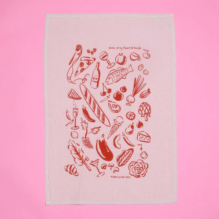 Maria Schoettler - Wholesale Tea Towel - Favorite Foods Tea Towel 1