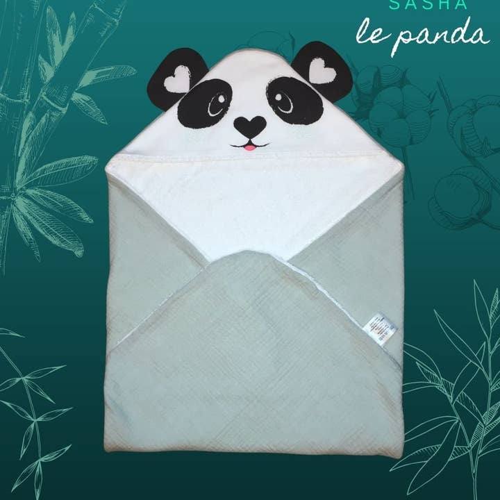 Cape de bain - Sasha le panda pour la vente par Zakkids