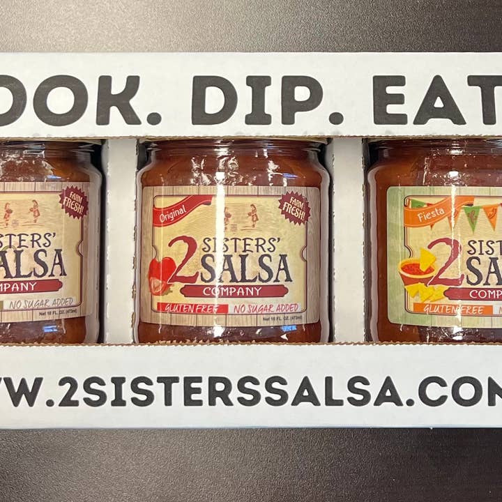 Introducing Our 5-Jar Sampler Box! for wholesale by 2 Sisters' Salsa Company
