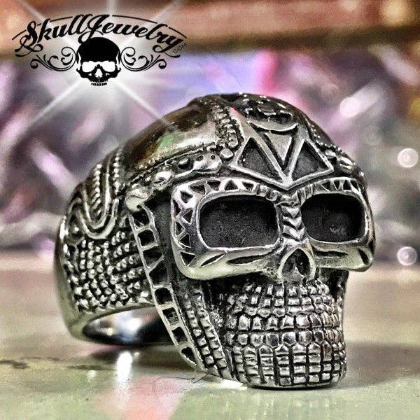 'Mr. Roboto' Schedelring (179) voor wholesale door SkullJewelry.com