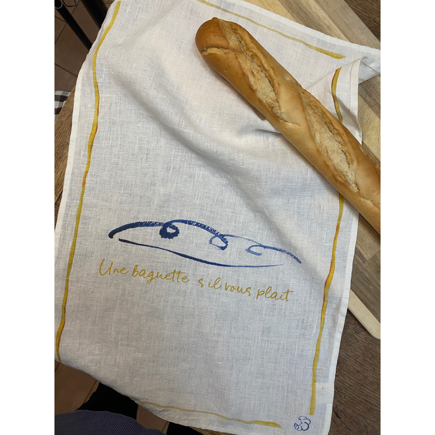 Dinette – Toalha de chá por atacado – Uma baguete, por favor.1