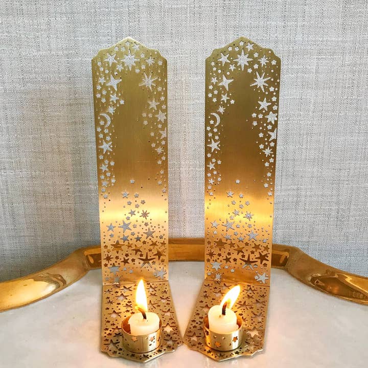 Ariana Ost – wholesale Ljushållare – Reflekterande Glittrande Stjärnljusstake – Mässing4