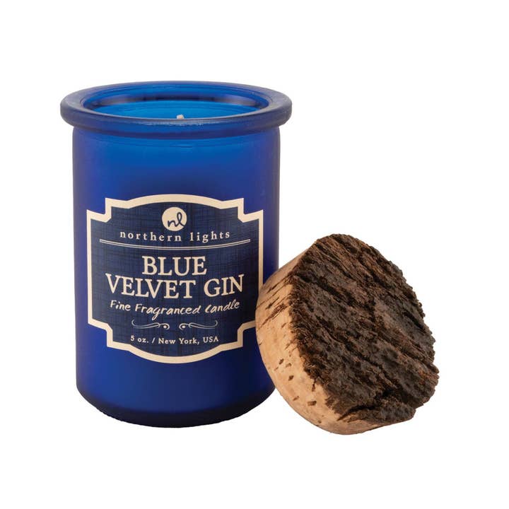 WIDDOP and Co. US - Wholesale Jar/Filled Candle - Northern Lights 5oz Candle Spirit Jar - Blue Velvet Gin