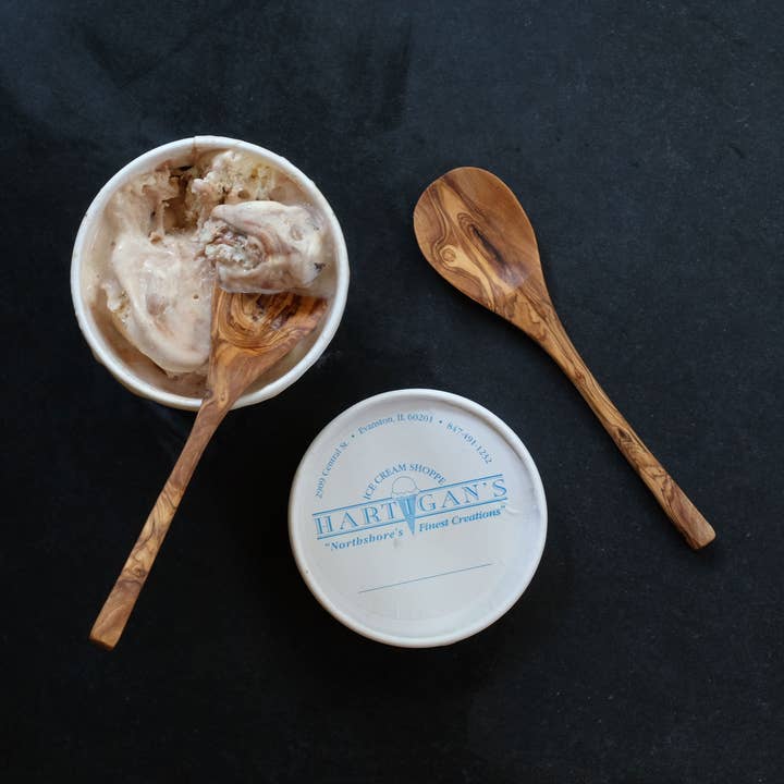 Sobremesa - Wholesale Kitchen Spoon - 7" Olive Wood Ice Cream Spoon0