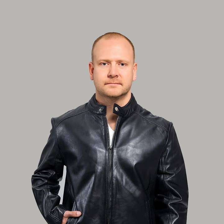 Giacca in pelle da uomo RogueWing per la vendita all'ingrosso da parte di Pure Leather