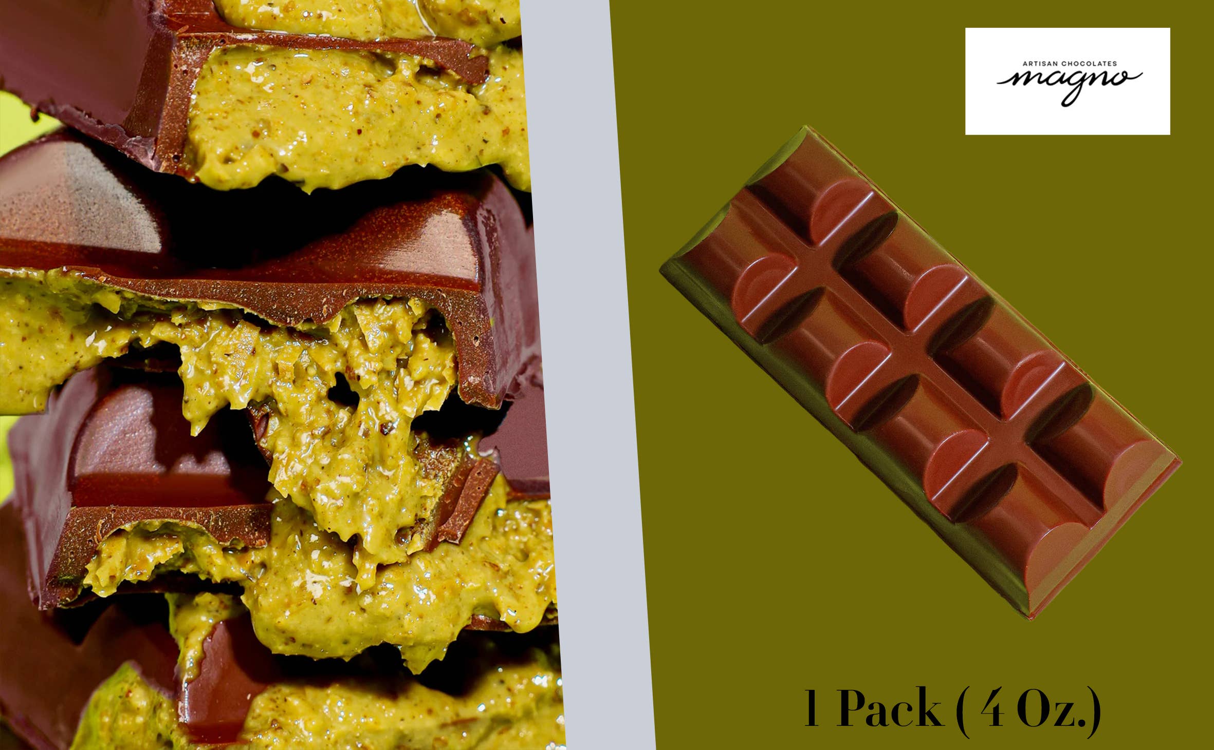 Swisense - Wholesale Chocolate Bar - Premium Dubai Kunafa Pistachio Chocolate Bar -4oz- 2