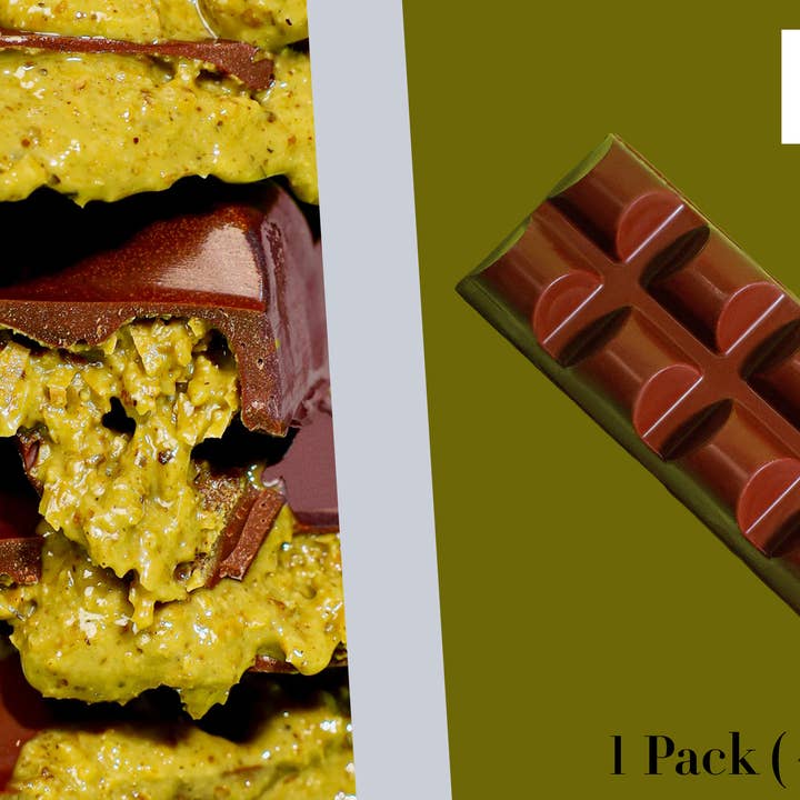 Swisense - Wholesale Chocolate Bar - Premium Dubai Kunafa Pistachio Chocolate Bar -4oz- 2