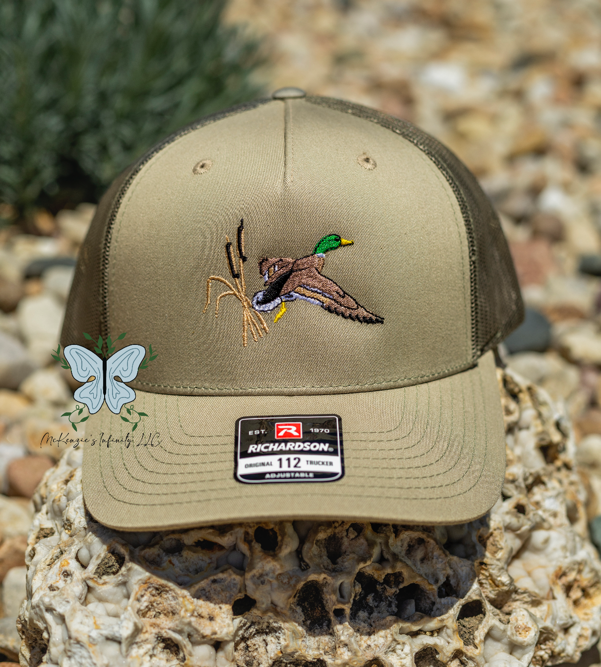 McKenzie’s Infinity LLC - Wholesale Trucker Hat - Unisex - Mallard Duck Flying Embroidered Richardson 112 | 6 Panel Trucker Cap/Hat1
