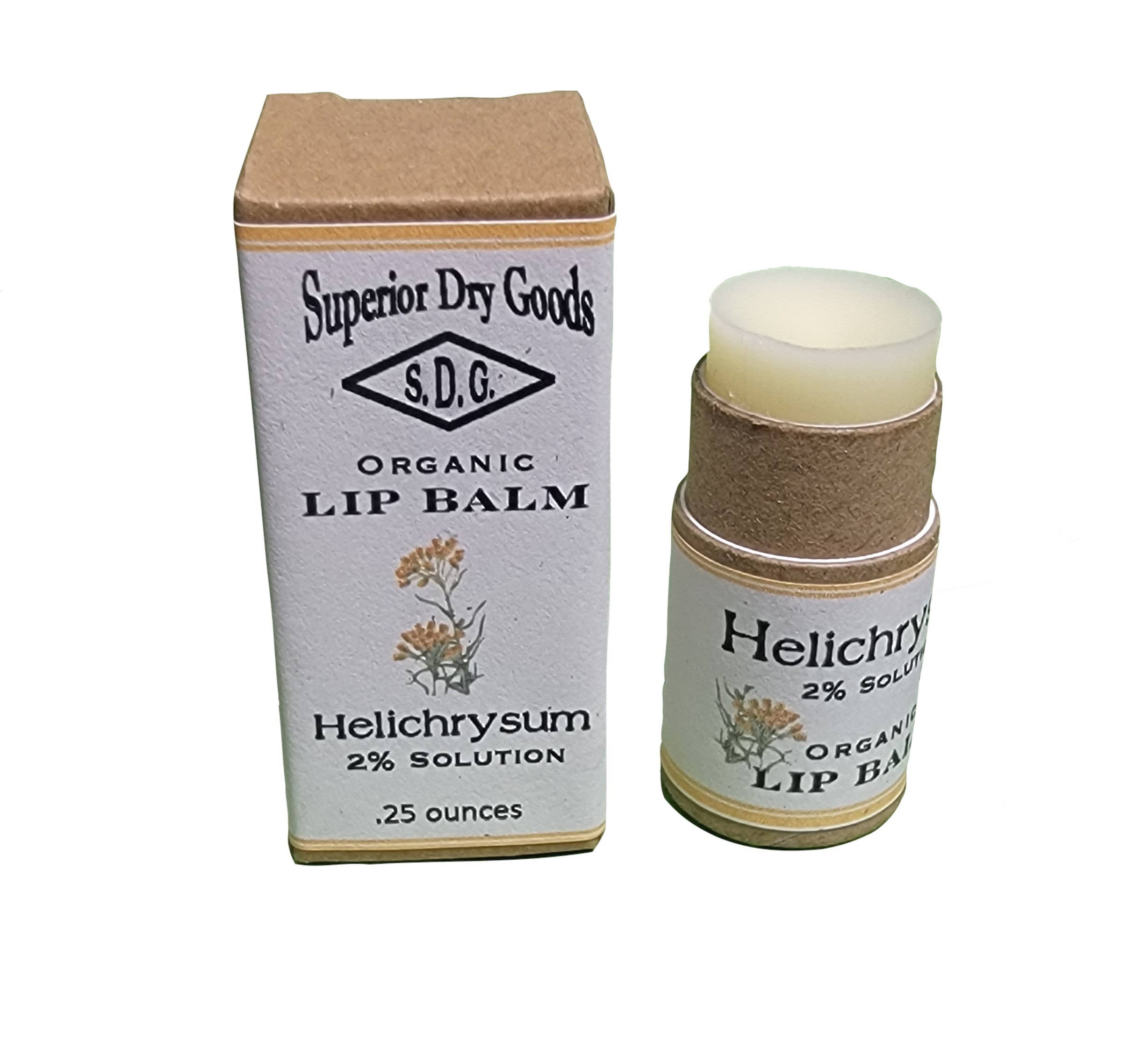 Superior Dry Goods - Wholesale Lip Balm - Helichrysum Lip Balm | Paperboard Tube | Natural & Organic1