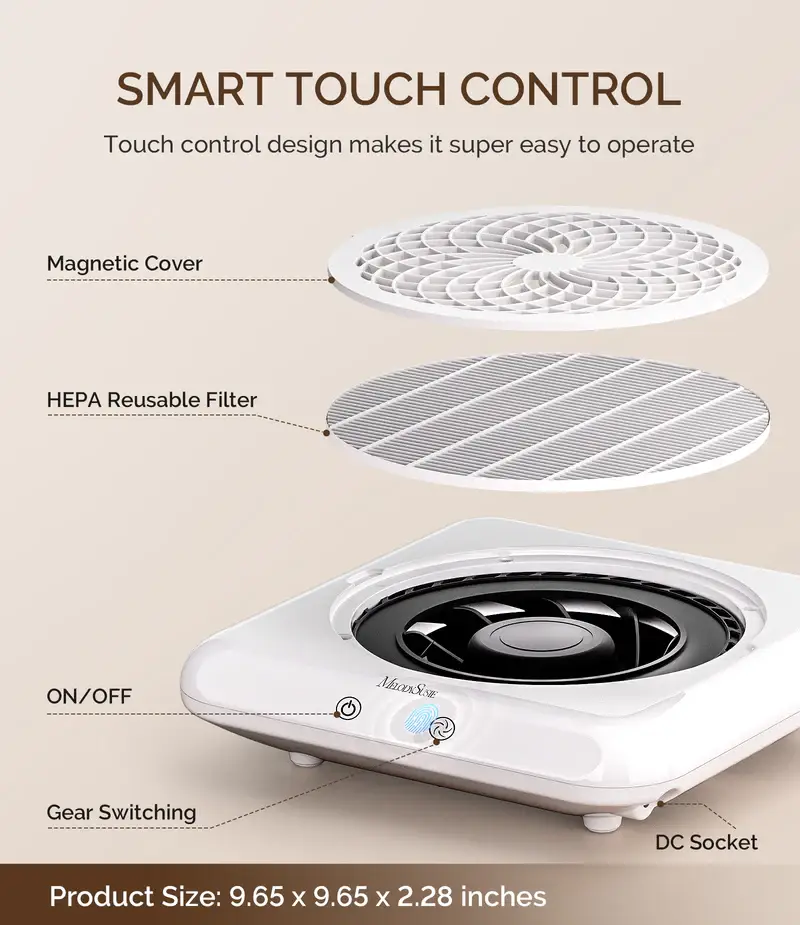 MELODYSUSIE - Wholesale Nailcare Set - SProF Nail Dust Collector3