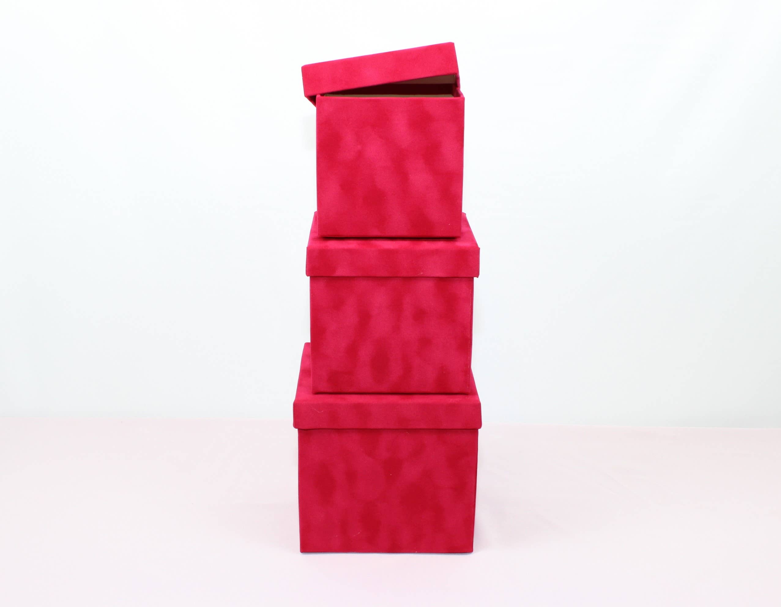 Elegant Design Supply – Caixa decorativa por atacado – Caixa de chapéu de flor quadrada Velvet Cube com Tampa14